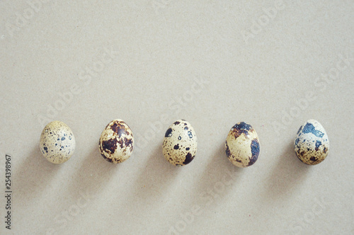 quail eggs on table