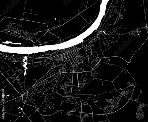 map of the city of Perm, Russia