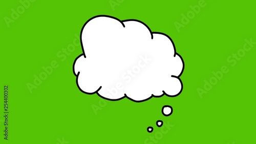 Hand drawn animation of comic style speech bubble.