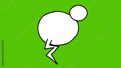Hand drawn animation of comic style speech bubble.