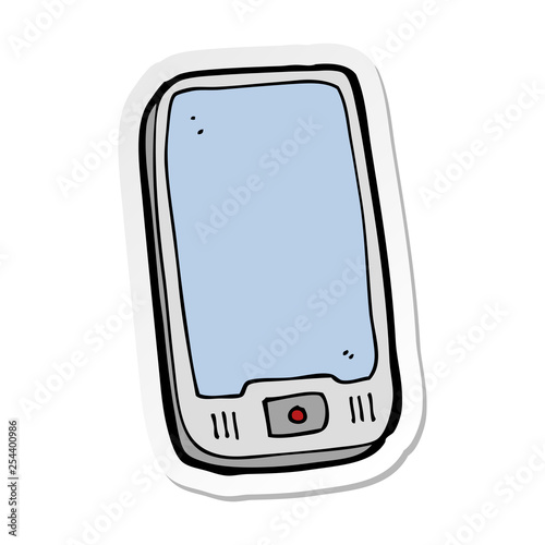sticker of a cartoon computer tablet