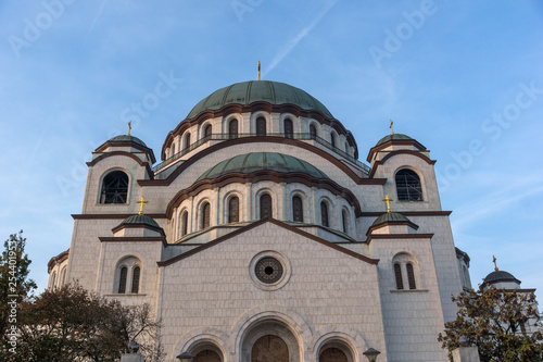 Cathedral Church of Saint Sava in the center of city of Belgrade, Serbia