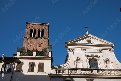 Roma, Italy - February 05, 2019 : View of Sant Eustachio basilica