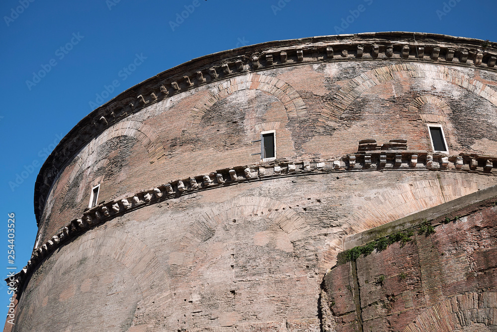 Roma, Italy - February 09, 2019 : View of the Pantheon dome