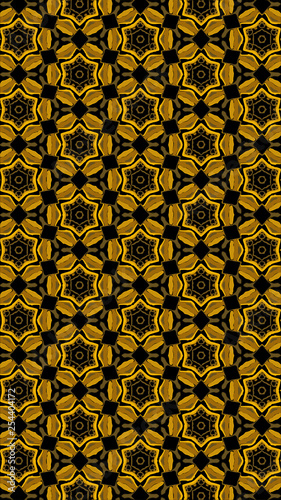 Ornate geometric pattern and abstract colored background