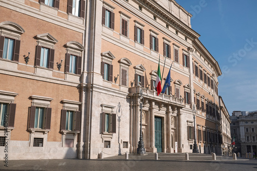 Roma, Italy - February 09, 2019 : View of Palazzo Montecitorio © simona