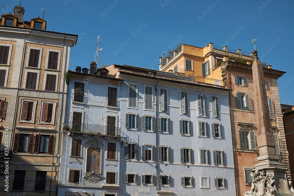 Roma, Italy - February 09, 2019 : View of PIazza della Rotonda