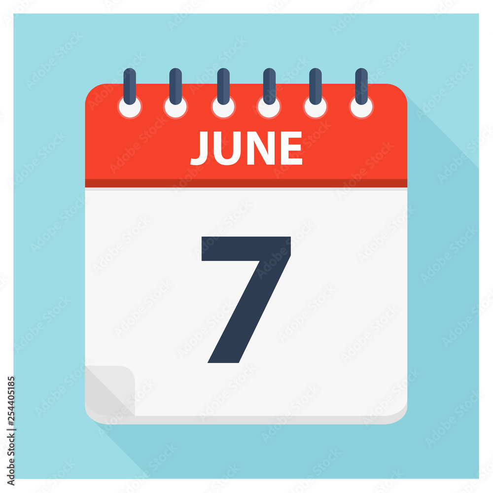 June 7 - Calendar Icon - Calendar design template June 7 - Calendar Icon - Calendar design template