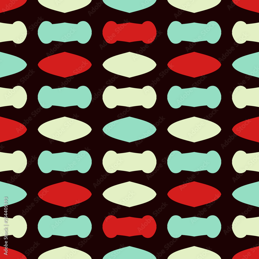 Seamless pattern with alternate geometric elements. Retro abstract illustration. Seamless pattern with alternate geometric elements. Retro abstract illustration.