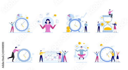 Business people working in team and plannnig time