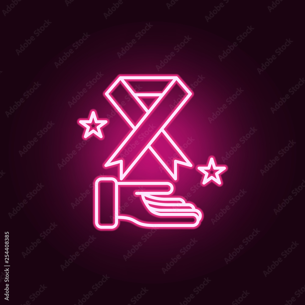 protection from cancer icon. Elements of Cancer day in neon style icons. Simple icon for websites, web design, mobile app, info graphics protection from cancer icon. Elements of Cancer day in neon style icons. Simple icon for websites, web design, mobile app, info graphics