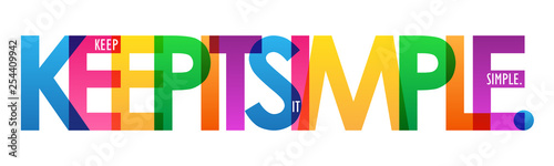 KEEP IT SIMPLE. colorful typography banner