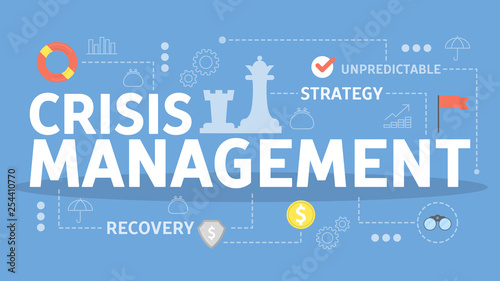 Crisis management concept. Idea of risk control