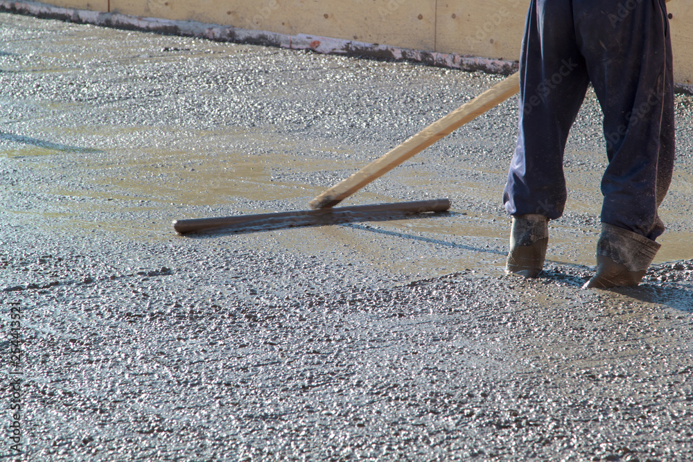 base plate (fresh concrete slab 