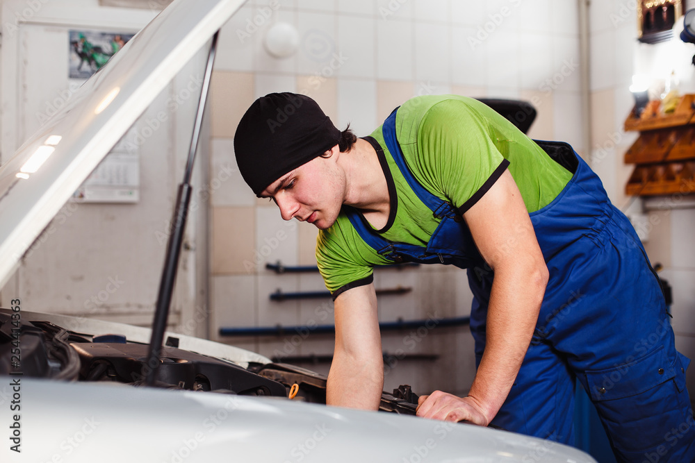 car repair at a service station car repair at a service station
