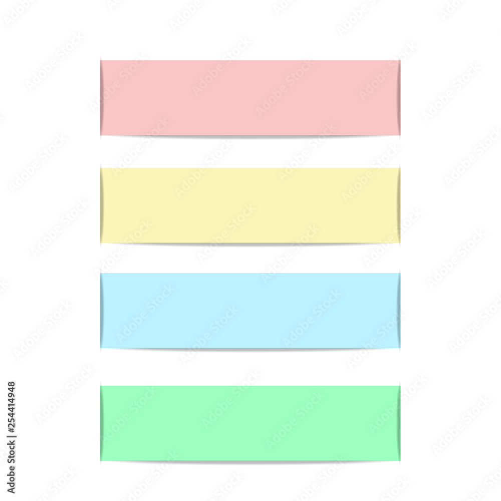 Editable set of banners, solid pastel colors. Editable set of banners, solid pastel colors.