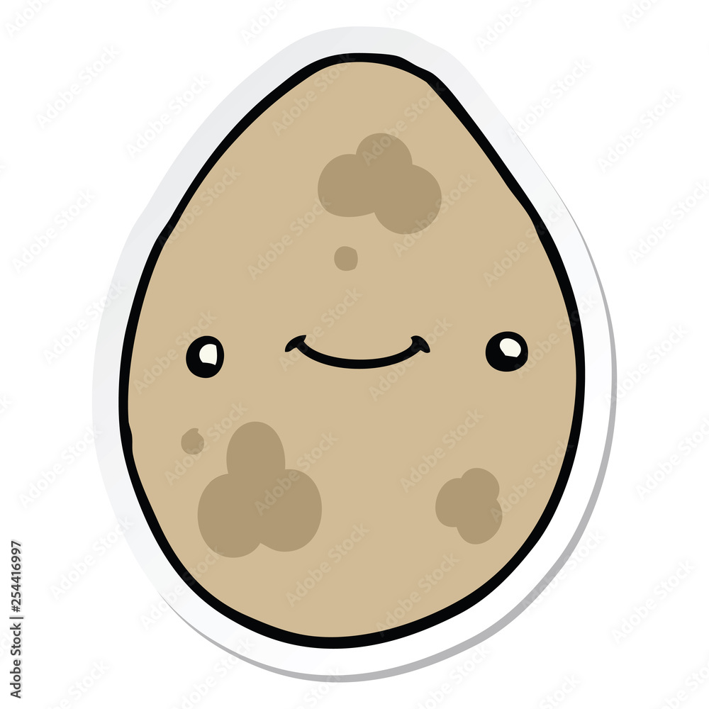 Fototapeta premium sticker of a cartoon egg