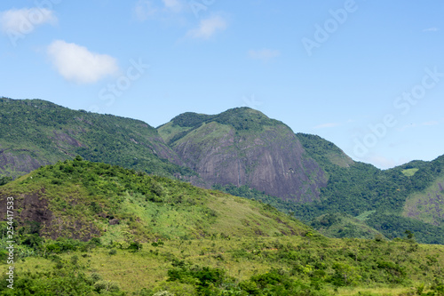 Detail of a big  morro  a brazilian mountain during a road trip in the Espirito Santo state in Brazil