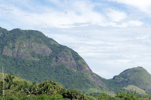Detail of a big "morro" a brazilian mountain during a road trip in the Espirito Santo state in Brazil