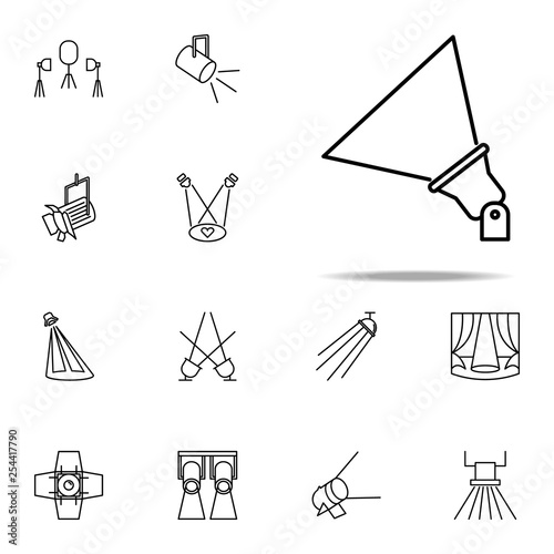outdoor floodlight icon. Spotlight icons universal set for web and mobile