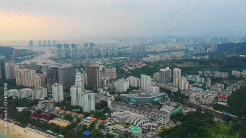 Wallpaper Mural sunset time sanya famous dadonghai cityscape aerial panorama 4k hainan china  Torontodigital.ca