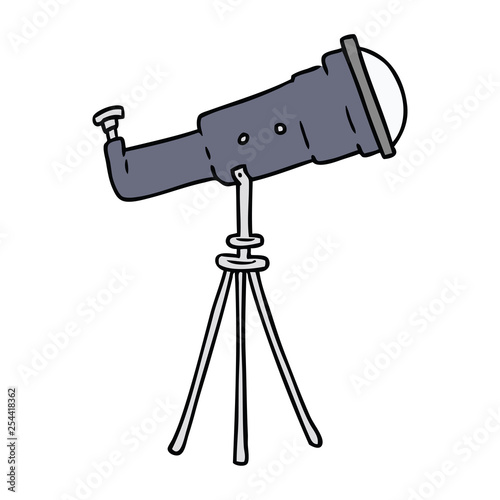 cartoon doodle of a large telescope