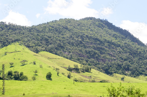 Detail of a big "morro" a brazilian mountain during a road trip in the Espirito Santo state in Brazil