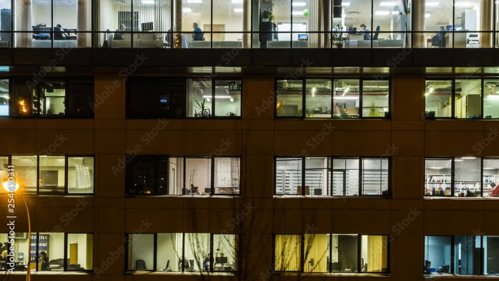 creative office workers in the end of working day time lapse creative office workers in the end of working day time lapse