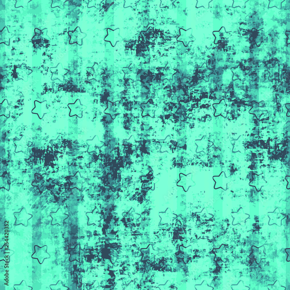 Seamless abstract pattern. Texture in turquoise and black colors.