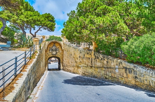 The ancient Gharreqin Gate, Mdina, Malta photo