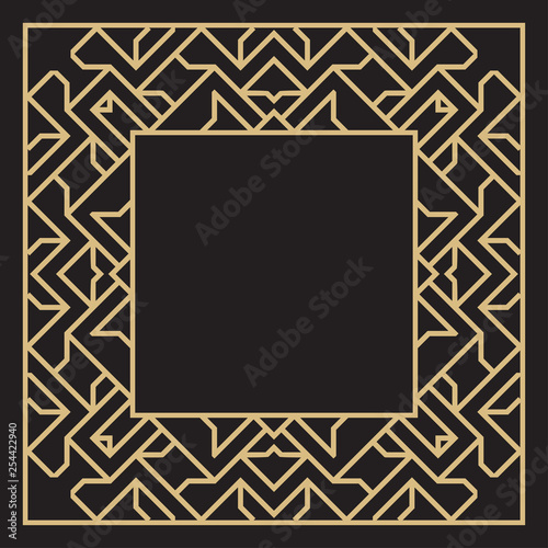 Geometrical linear decorative frame.