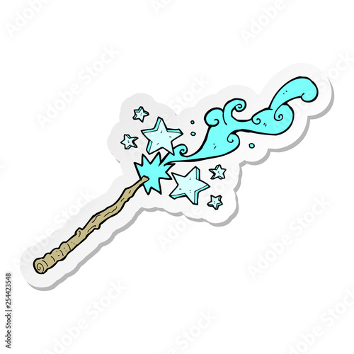 sticker of a magic wand casting spell