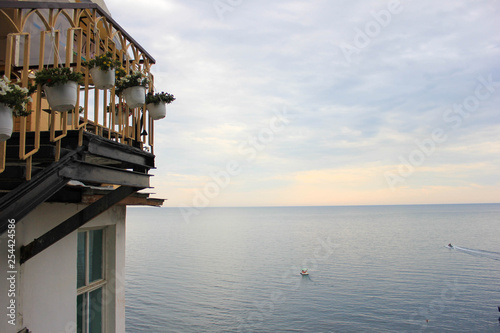 balcony with sea view