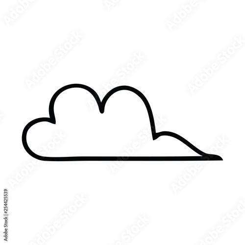 line drawing cartoon storm cloud