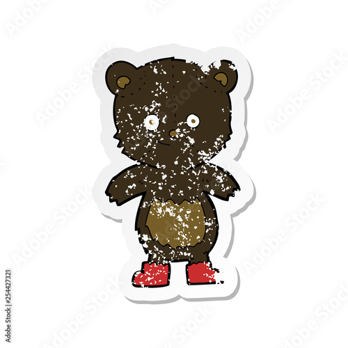 retro distressed sticker of a cartoon flaming sausage