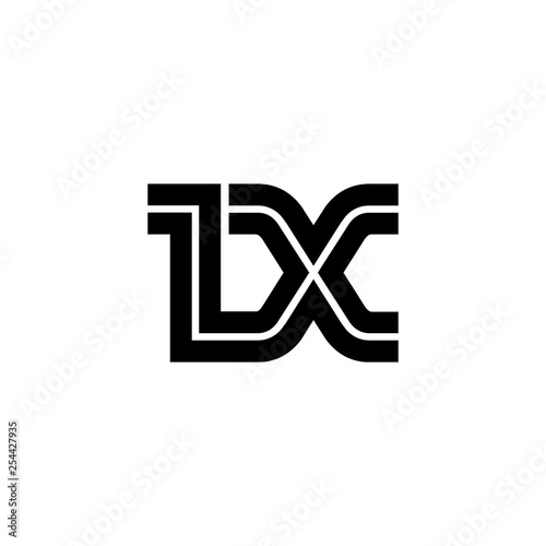 Initial letter 1X design logo template