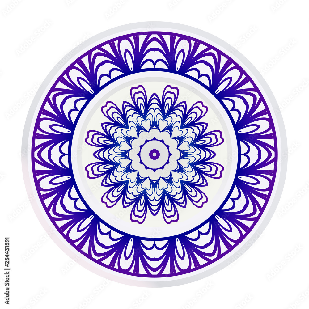 Traditional Ornamental Floral Mandala. Vector Illustration. For Coloring Book, Greeting Card, Invitation, Tattoo. Anti-Stress Therapy Pattern