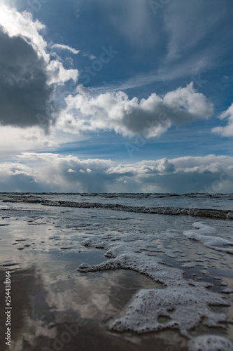 Rough Baltic sea  coast of Latvia.