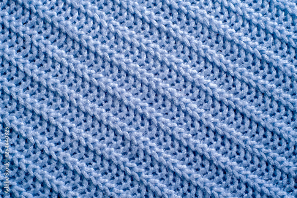 Blue knitting wool texture background Blue knitting wool texture background