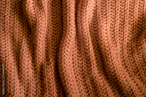 Quadro su tela orange knitting wool texture background