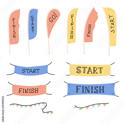 start and finish banner