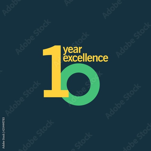 10 Year of Excellence Vector Template Design Illustration