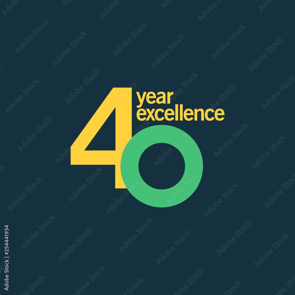 40 Year of Excellence Vector Template Design Illustration 40 Year of Excellence Vector Template Design Illustration