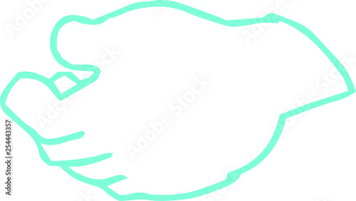 Colorful Rough sketch of hand sign