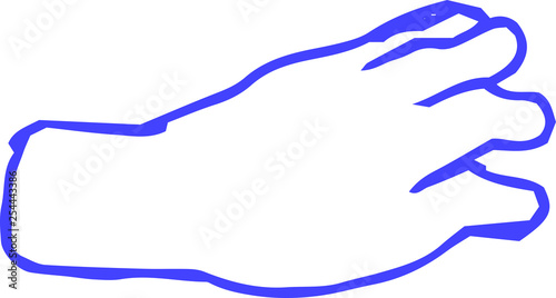 Colorful Rough sketch of hand sign