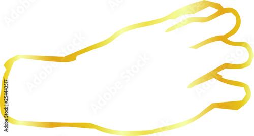 Golden Rough sketch of hand sign