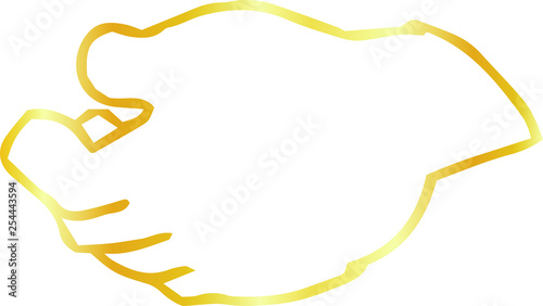 Golden Rough sketch of hand sign