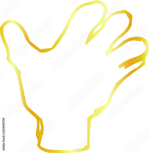 Golden Rough sketch of hand sign