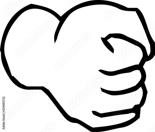 Rough sketch of hand sign