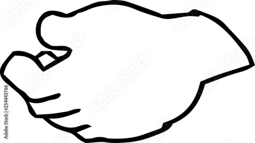 Rough sketch of hand sign